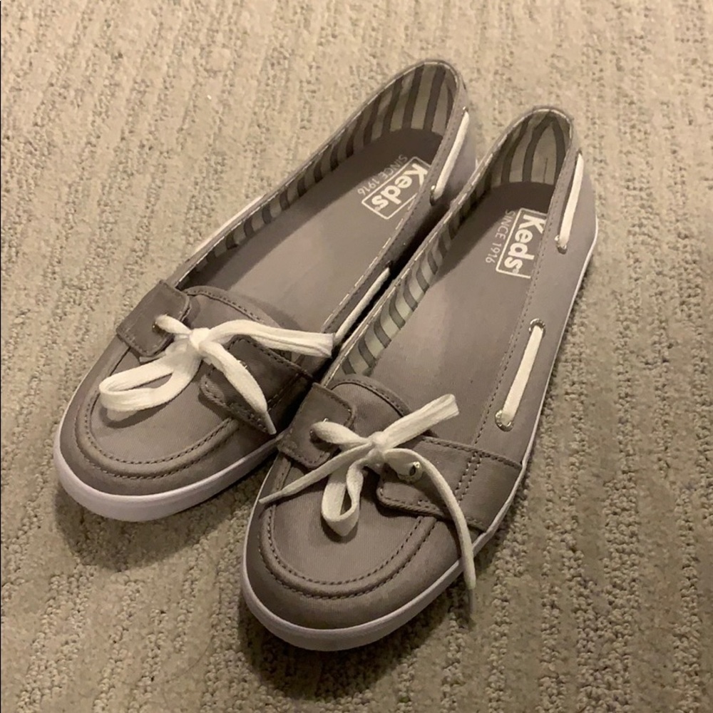 Keds Boat shoes- Gray. Never worn